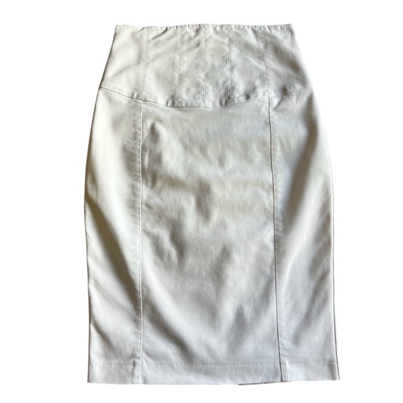 Marciano Women’s Fully Lined High Waist White Pencil Cotton Blend Skirt - Picture 1 of 7